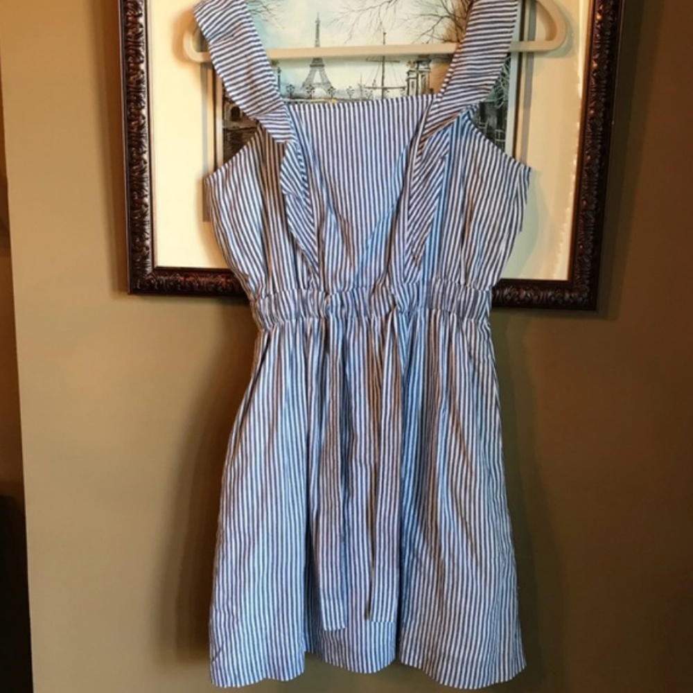 CLUB MONACO Stripe Apron Dress